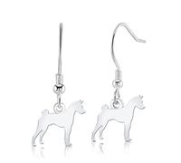 Mylee London Basenji Silhouette Silver Earrings - No - Hook
