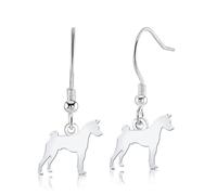 Mylee London Basenji Silhouette Silver Earrings - Yes - Hook