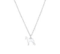 Mylee London Basenji Silhouette Silver Necklace - Personalised - Yes