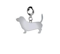 Mylee London Basset Bleu de Gascogne Silhouette Silver Charm - No - Slider Charm
