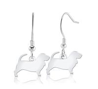 Mylee London Basset Fauve De Bretagne Silhouette Silver Earrings - Yes - Hook