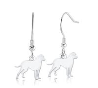 Mylee London Bavarian Mountain Hound Silhouette Silver Earrings - No - Hook