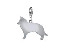 Mylee London Belgian Shepherd (Tervueren) Silhouette Silver Charm - Yes - Clip On Charm