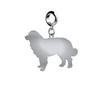 Mylee London Bernese Mountain Dog Silhouette Silver Charm - Yes - Slider Charm