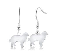 Mylee London Bernese Mountain Dog Silhouette Silver Earrings - Yes - Hook