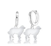 Mylee London Bernese Mountain Dog Silhouette Silver Earrings - Yes - Huggie Hoop