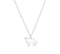 Mylee London Bernese Mountain Dog Silhouette Silver Necklace - Personalised - No