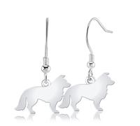 Mylee London Border Collie Silhouette Silver Earrings - Yes - Hook