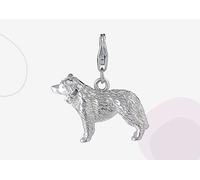 Mylee London Border Collie Silver Charm - Yes - Clip On Charm