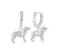 Mylee London Border Collie Silver Earrings - Yes - Huggie Hoop
