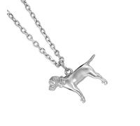 Mylee London Border Terrier Silver Necklace - Personalised - Yes