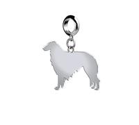 Mylee London Borzoi Silhouette Silver Charm - Yes - Slider Charm