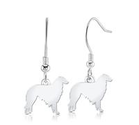 Mylee London Borzoi Silhouette Silver Earrings - No - Hook