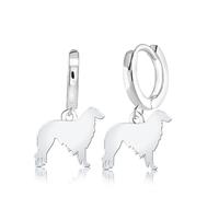 Mylee London Borzoi Silhouette Silver Earrings - Yes - Huggie Hoop
