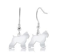 Mylee London Bouvier Des Flandres Silhouette Silver Earrings - Yes - Hook