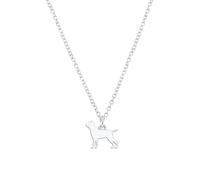 Mylee London Bracco Italiano Silhouette Silver Necklace - Personalised - No