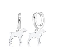 Mylee London Brittany Spaniel Silhouette Silver Earrings - No - Huggie Hoop