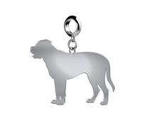 Mylee London Bullmastiff Silhouette Silver Charm - Yes - Slider Charm