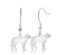 Mylee London Bullmastiff Silhouette Silver Earrings - Yes - Hook
