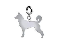 Mylee London Canaan Dog Silhouette Silver Charm - No - Slider Charm