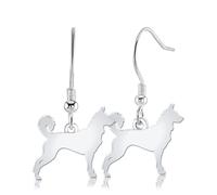 Mylee London Canaan Dog Silhouette Silver Earrings - Yes - Hook