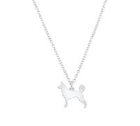 Mylee London Canaan Dog Silhouette Silver Necklace - Personalised - Yes