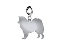 Mylee London Canadian Eskimo Dog Silhouette Silver Charm - No - Slider Charm