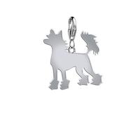 Mylee London Chinese Crested Silhouette Silver Charm - Clip On Charm - No