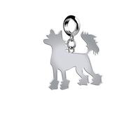 Mylee London Chinese Crested Silhouette Silver Charm - Slider Charm - No