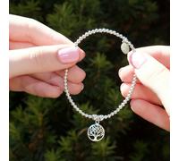 Mylee London Circle Tree of Life on Silver Ball Bead Bracelet - Yes - Child
