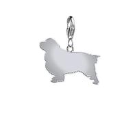Mylee London Clumber Spaniel Silhouette Silver Charm - No - Clip On Charm