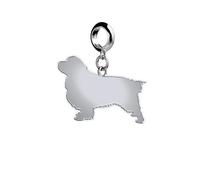 Mylee London Clumber Spaniel Silhouette Silver Charm - No - Slider Charm