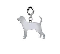 Mylee London Coonhound Silhouette Silver Charm - Yes - Slider Charm