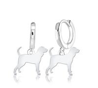 Mylee London Coonhound Silhouette Silver Earrings - No - Huggie Hoop