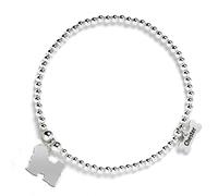 Mylee London Coton De Tulear Silhouette Silver Ball Bead Bracelet - Personalised - Yes