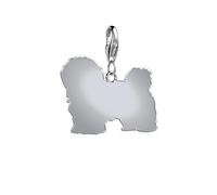 Mylee London Coton De Tulear Silhouette Silver Charm - Clip On Charm - No