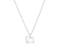 Mylee London Coton De Tulear Silhouette Silver Necklace - Personalised - Yes