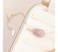 Mylee London Crystal Bean Necklace - Sterling Silver - Yes - Pink