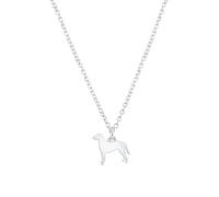 Mylee London Curly-Coated Retriever Silhouette Silver Necklace - Personalised - No