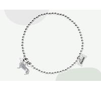 Mylee London Dachshund Silver Ball Bead Bracelet - Personalised - No