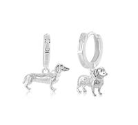 Mylee London Dachshund Silver Earrings - No - Huggie Hoop