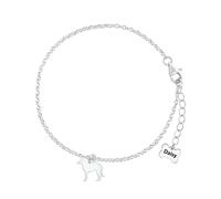 Mylee London Deerhound Silhouette Silver Chain Bracelet - Personalised - No