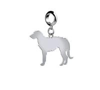 Mylee London Deerhound Silhouette Silver Charm - Yes - Slider Charm