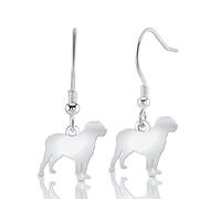 Mylee London Dogue De Bordeaux Silhouette Silver Earrings - No - Hook