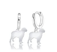 Mylee London Dogue De Bordeaux Silhouette Silver Earrings - Yes - Huggie Hoop