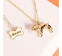 Mylee London English Bulldog Gold Necklace - Personalised - Yes
