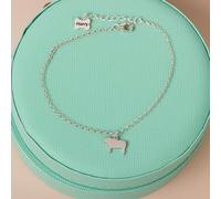 Mylee London English Bulldog Silhouette Chain Bracelet - Personalised - Sterling Silver - No