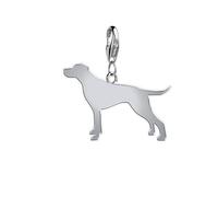 Mylee London English Pointer Silhouette Silver Charm - Yes - Clip On Charm