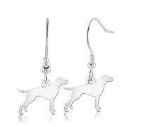 Mylee London English Pointer Silhouette Silver Earrings - Yes - Hook