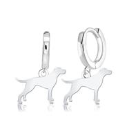 Mylee London English Pointer Silhouette Silver Earrings - Yes - Huggie Hoop